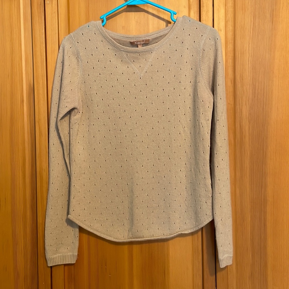 Beige Kier+J Cashmere Sweater